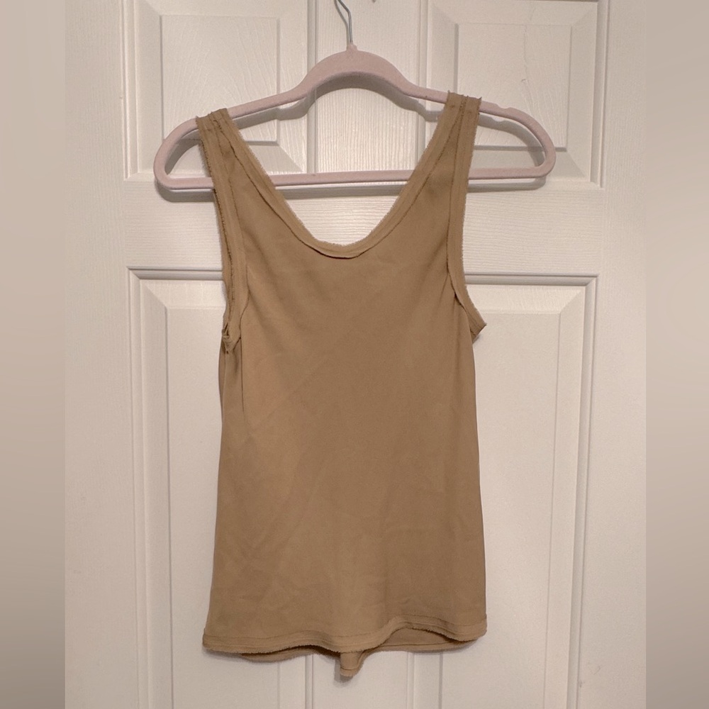 Theory Scoop Tank Top B With Trim In beige, Classic GGT Size P